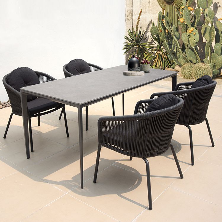 Bohemian 1/4/5 Pieces Dining Set Stone Dining Table Set for Outdoor