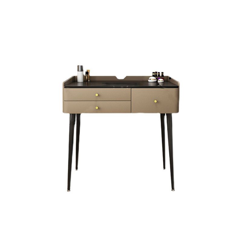 Contemporary Wooden Vanity Dressing Table Slate Top Makeup Vanity Set