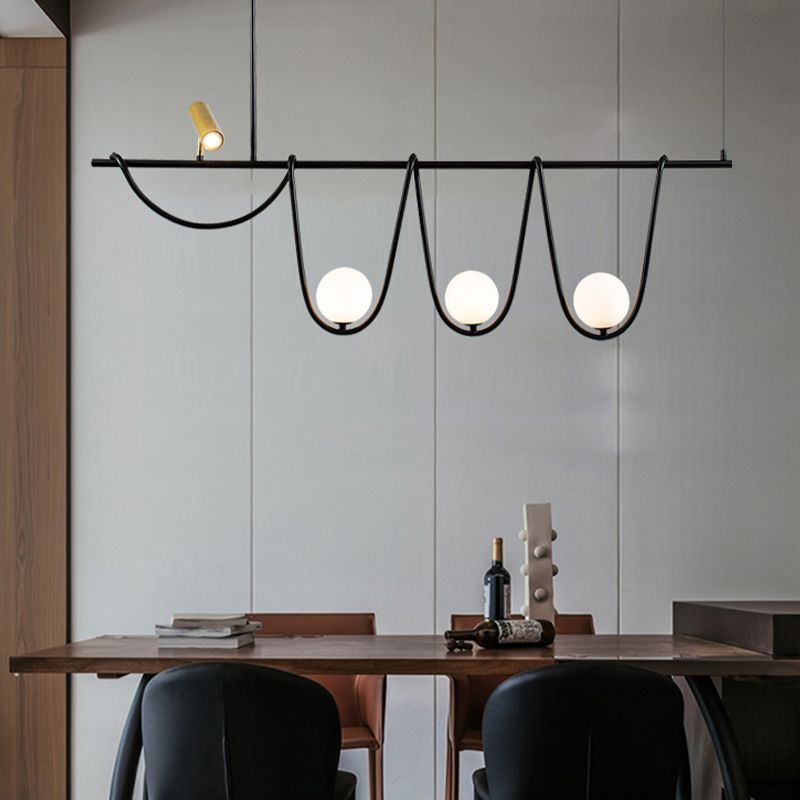 Pendre créatif moderne Light Metal 4-Light Island Light for Dining Room