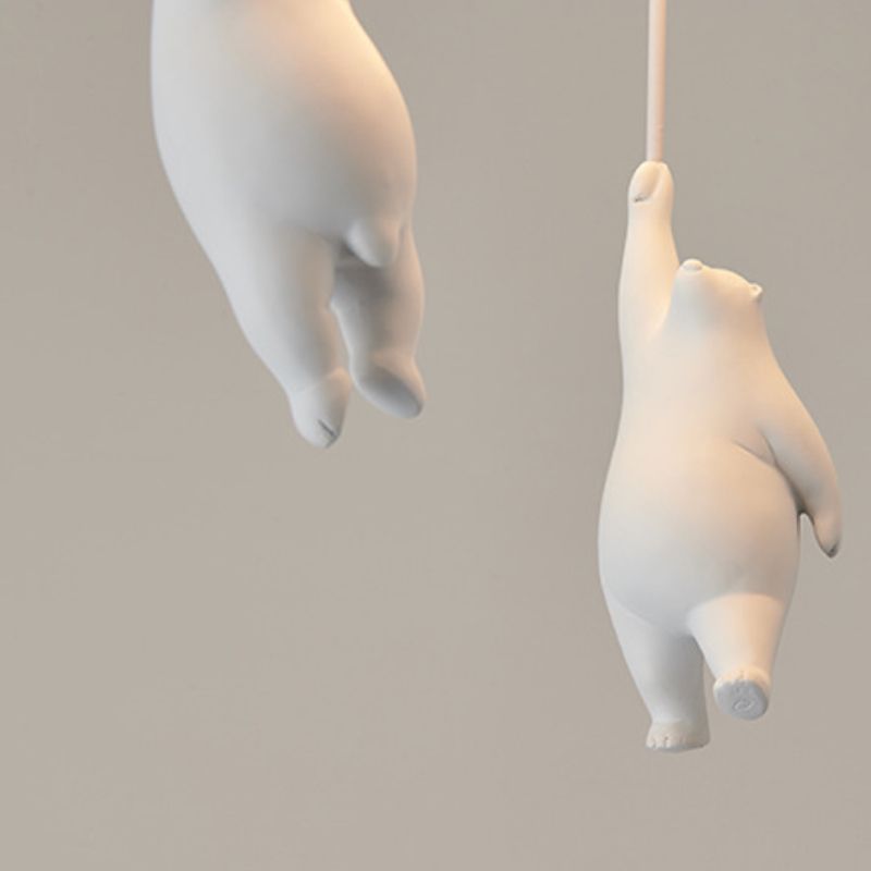 Contemporary Bear Ceiling Lamp Acrylic Shade Flush Mount Light Fixture
