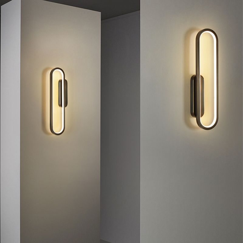 Contemporary Linear Wall Mount Lighting Fixture Minimalist LED Wall Sconce