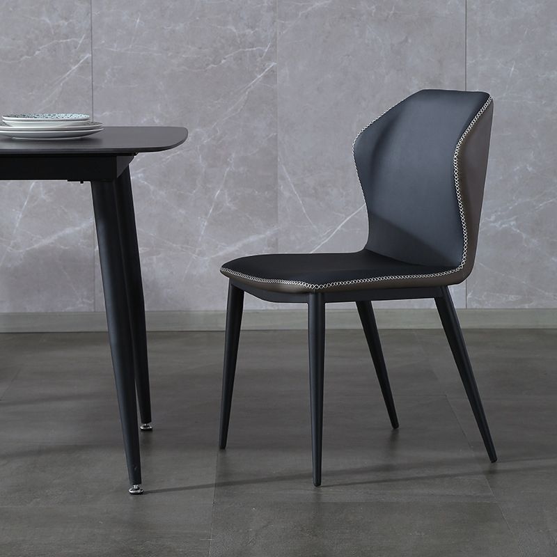 Wingback Chair Metal Industrial Kitchen Dining Room Side Chair