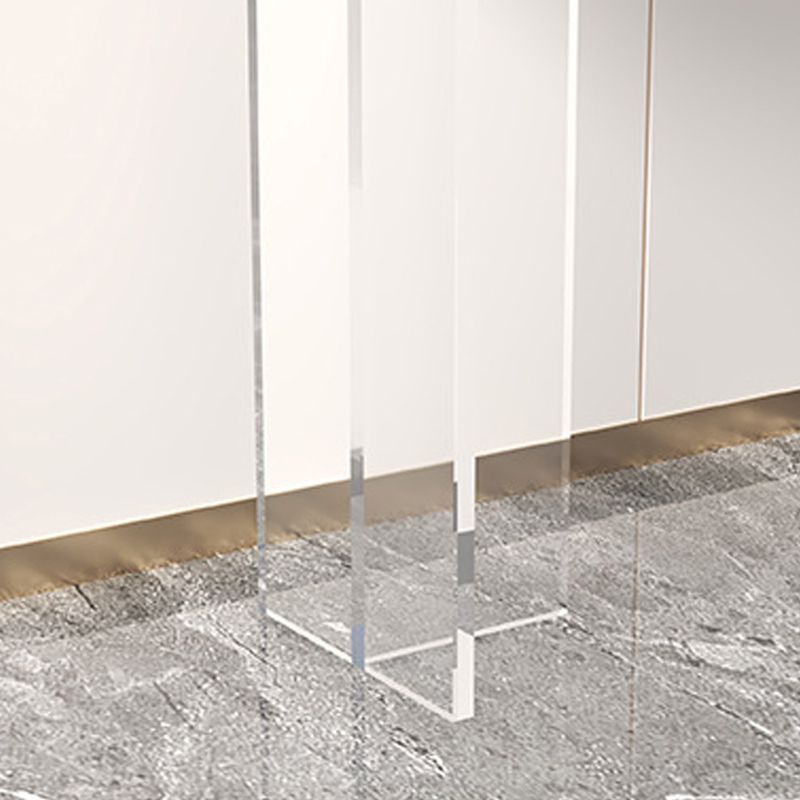 Contemporary Console Table 11.8" W Acrylic Rectangle End Table