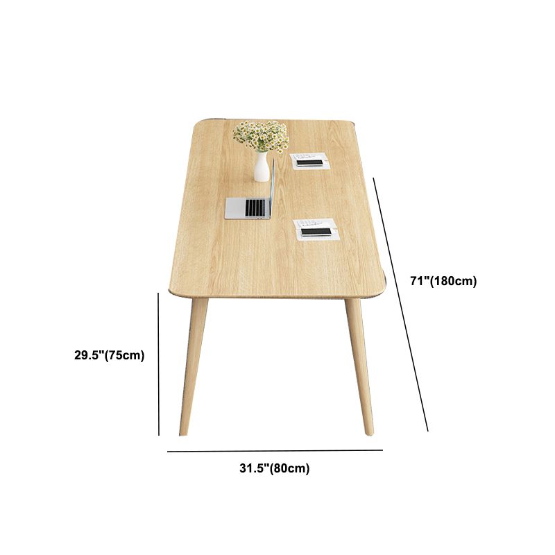 Contemporary Solid Wood Writing Desk Rectangular Office Desk