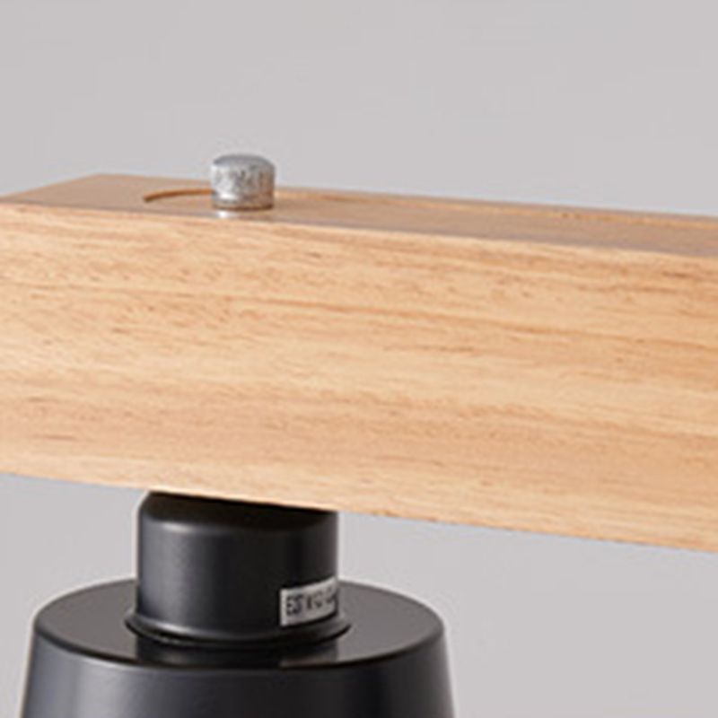 Apparecchi di illuminazione per isola moderna del soffitto lineare in legno per sala da pranzo