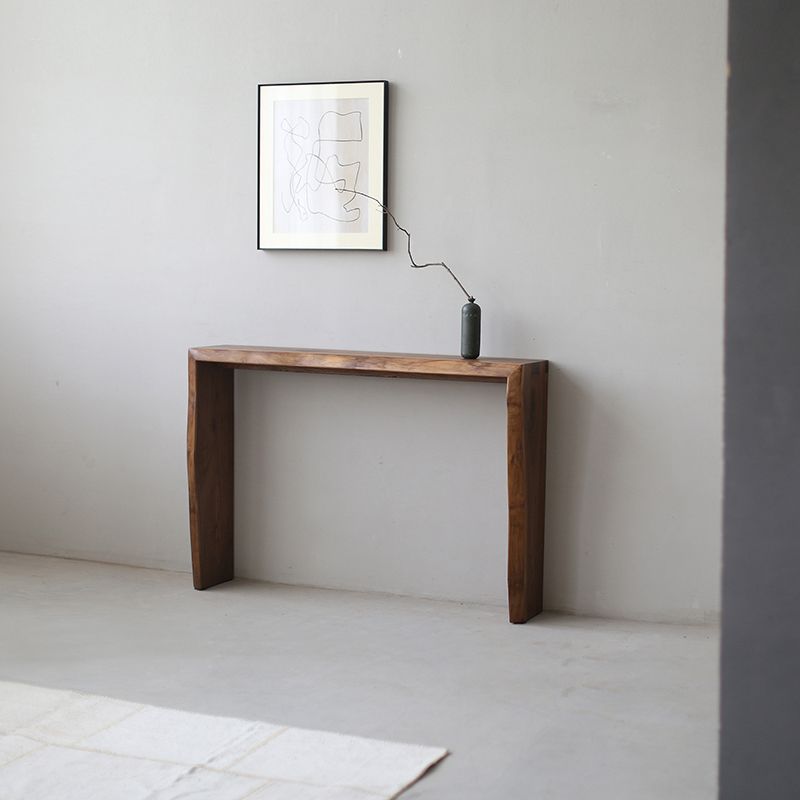 12 Inch Wide Accent Table Mid-Century Modern Rectangle Console Table