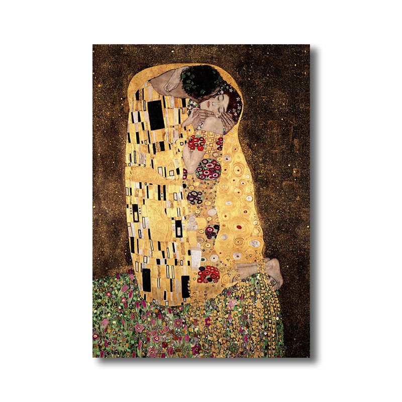 Fantasy Couple Scene Wall Decor for Dining Room in Yellow, Multiple Sizes Available