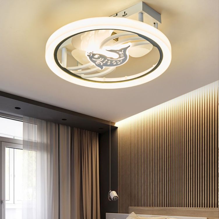 Acrylkreis LED Deckenventilator Leuchttie