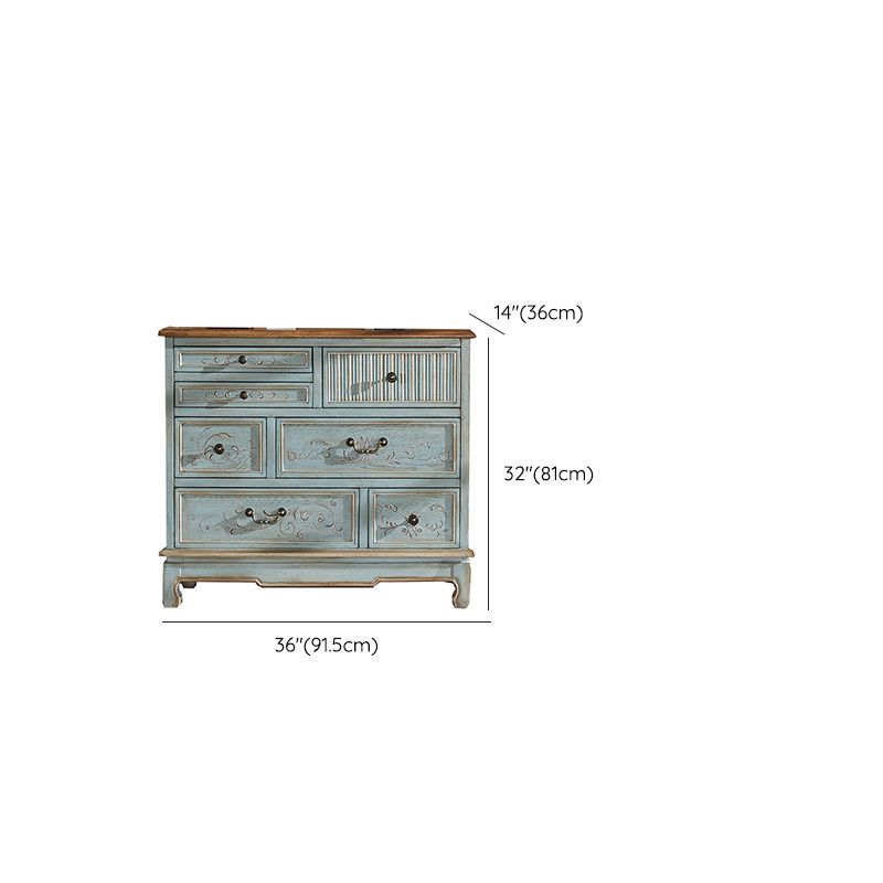 Traditional Wood Media Chest Horizontal Lingerie Chest with Drawers