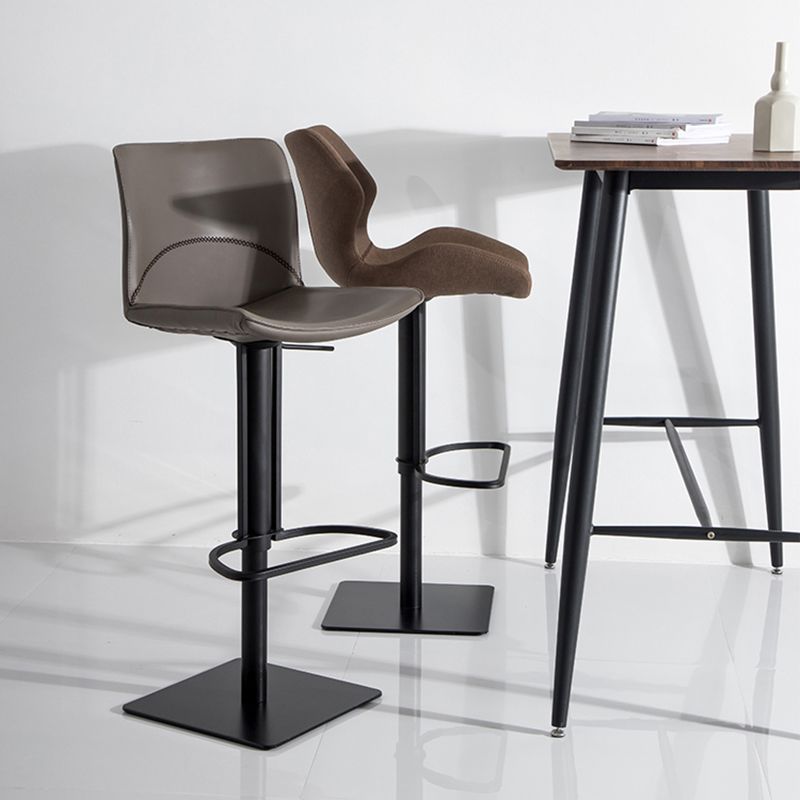 Contemporary Indoor Bar Stool Upholstered Bar Stool with Metal Base
