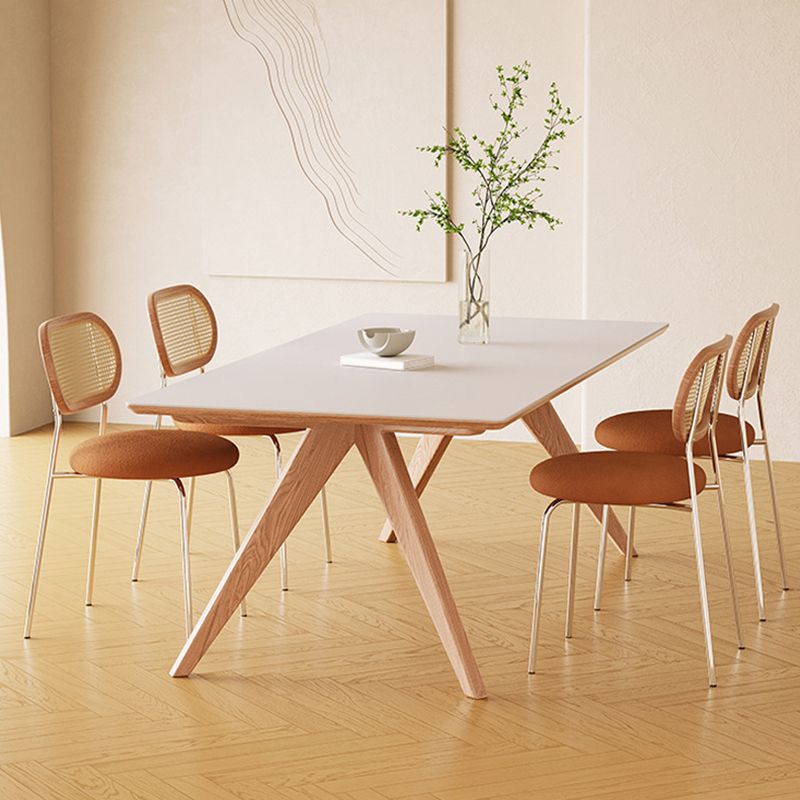 Medieval Modern Stone Dining Table 4 Ash Legs Table for Dining Room