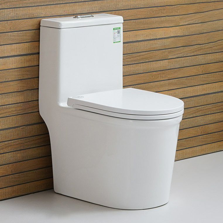 Modern Ceramic Toilet Floor Mounted One Piece Skirted Urine Toilet with Toilet Seat