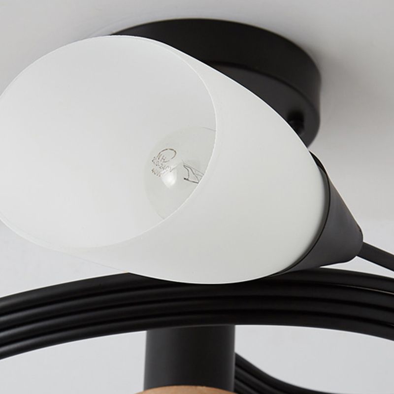 6-lichts kroonluchter licht Macron glazen hanglamp voor woonkamer