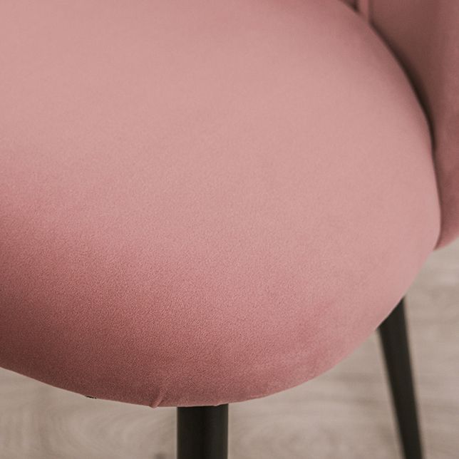 Silla de comedor moderna de terciopelo para el hogar Parsons con acabado mate