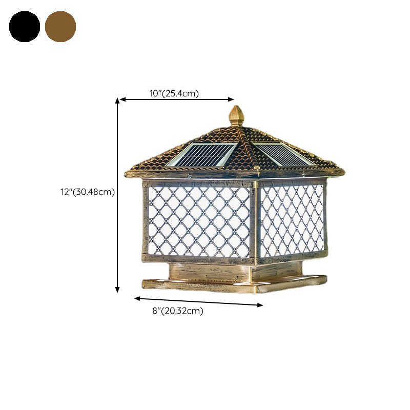 Postmodern Pillar Lamp Creative LED Solar Lighting Fixture for Garden