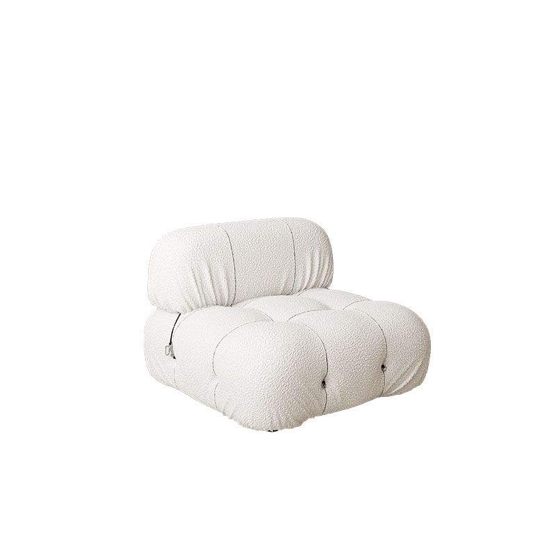 35.4" Wide Contemporary Seating Cushions Round Arm Sofa in Beige and Brown