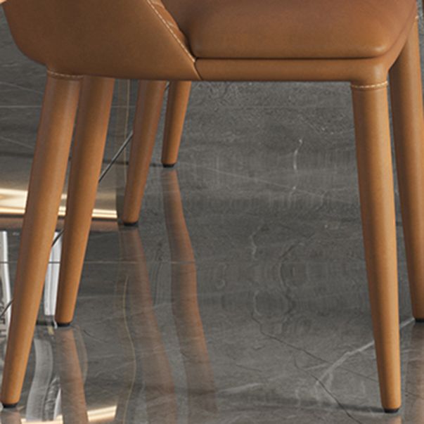 Contemporáneo 1/3/4/5/6 Piezas Juego de comedor Mesa de comedor rectangular con sillas de cuero