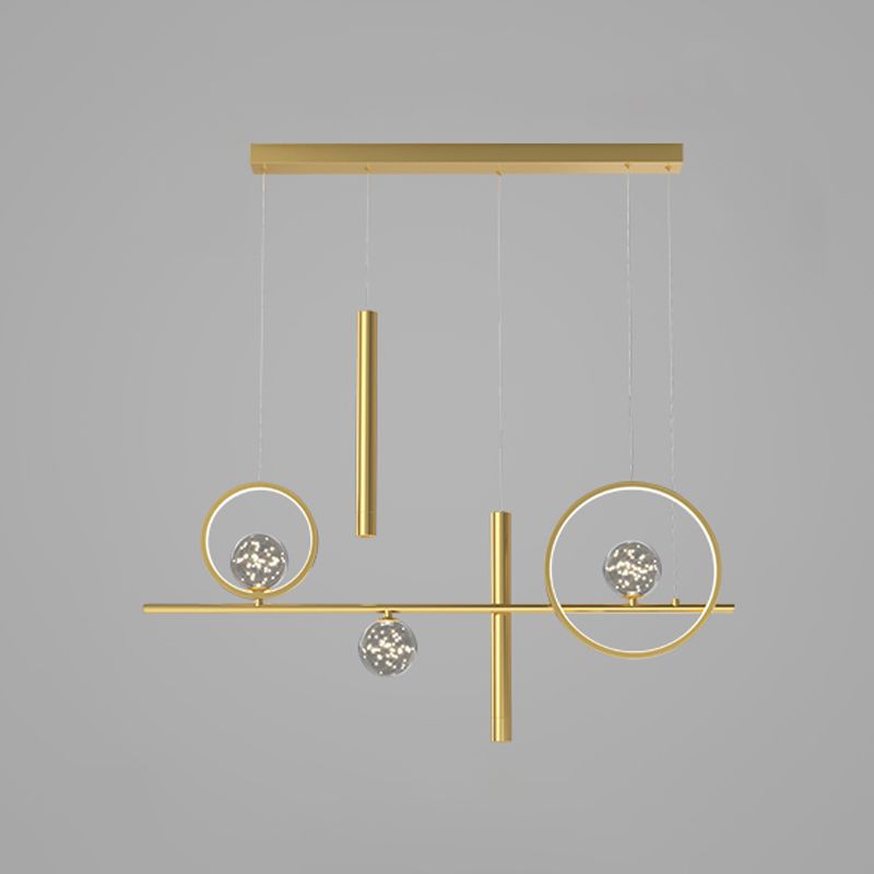 Minimalism Contemporary Nordic Style LED Hanging Island Pendant Light for Dining Room