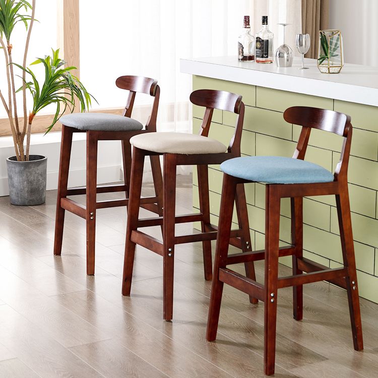 Modern Milk Tea Shop  Footrest Stool Matte Finish Upholstered Bar Stools