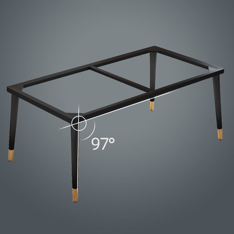 Moderne gesinterde stenen tafel, rechthoekige keukeneettafel met 4 poten