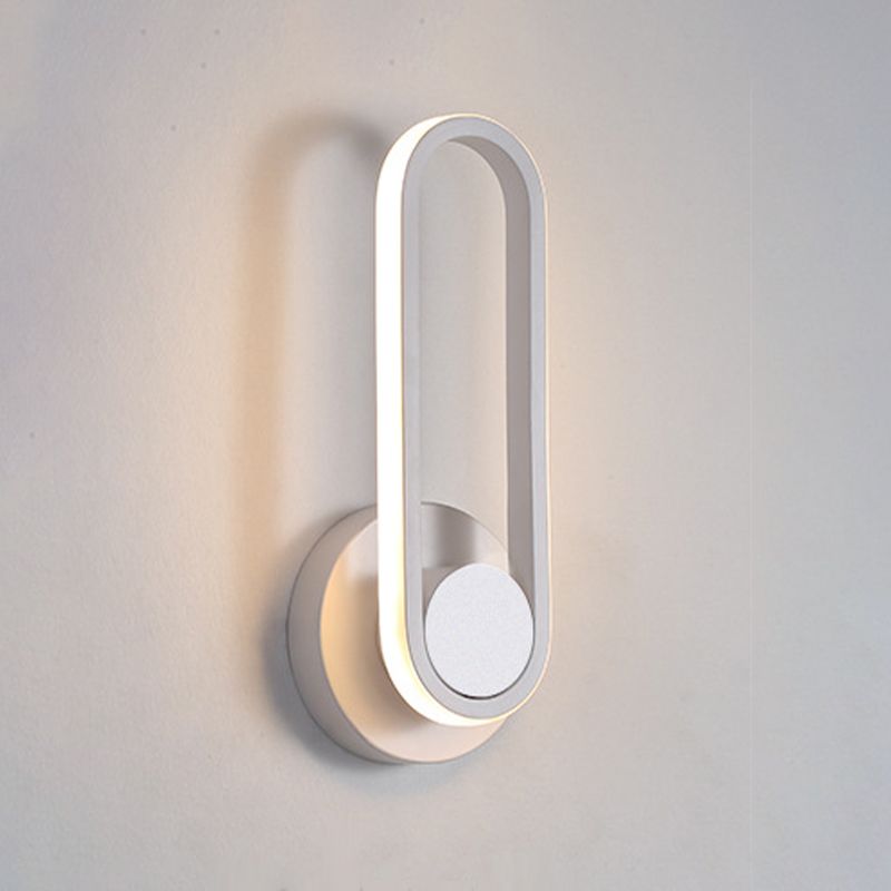Forma ovale per parete in metallo in stile nordico forma ovale da 12 "Prontoni a parete a LED per camera da letto