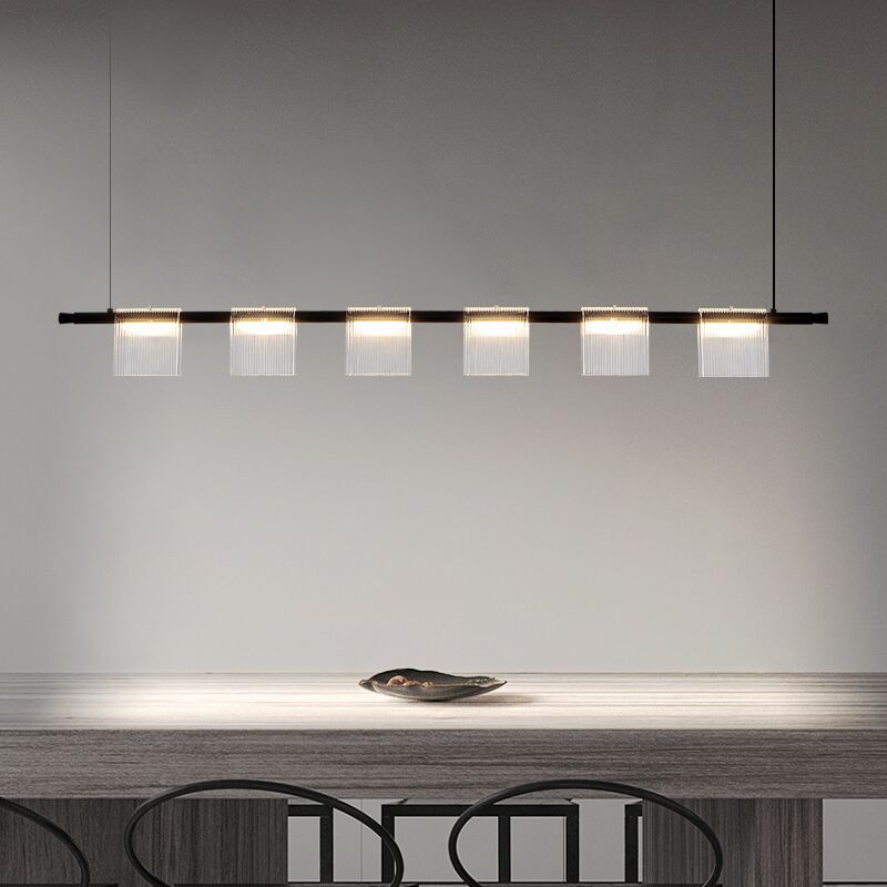 Modern LED Hanging Light Acrylic Island Light Fixture for Dining Room