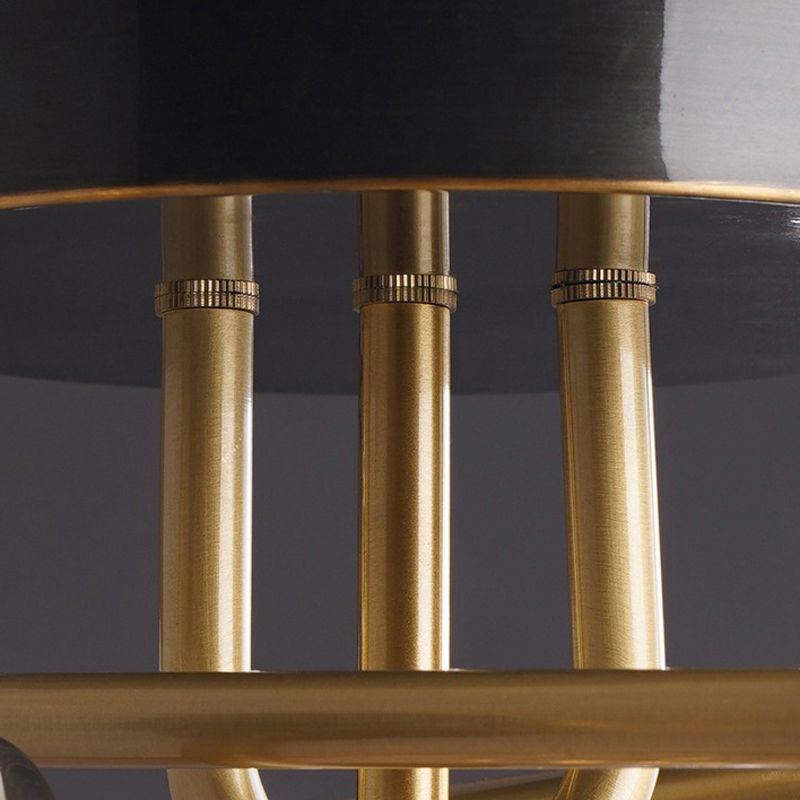Modern Simple Black Ceiling Light Ball Shape Glass Shade Ceiling Lamp for Bedroom