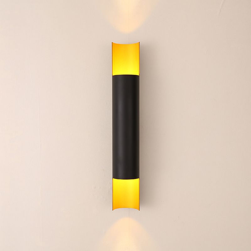 Cilindro Dormitorio Luz de luz Luz de luz Metal Simplicity Lighting Lights en dorado-negro