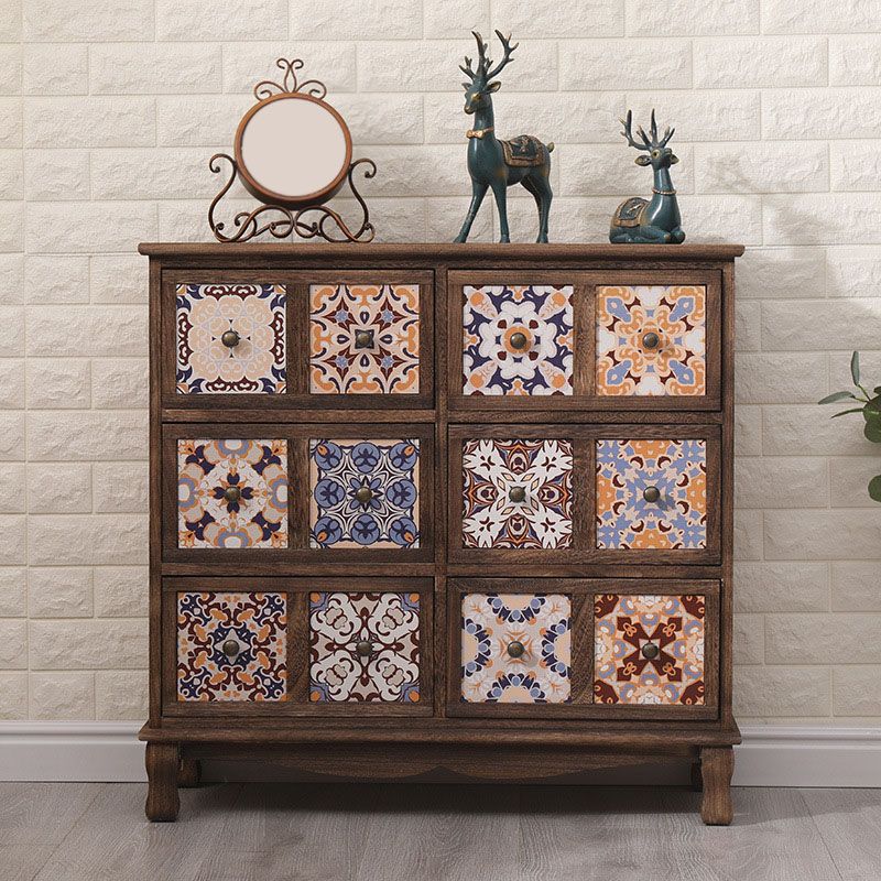 12" W Lingerie Chest Vertical Wood Storage Chest with Drawers for Bedroom
