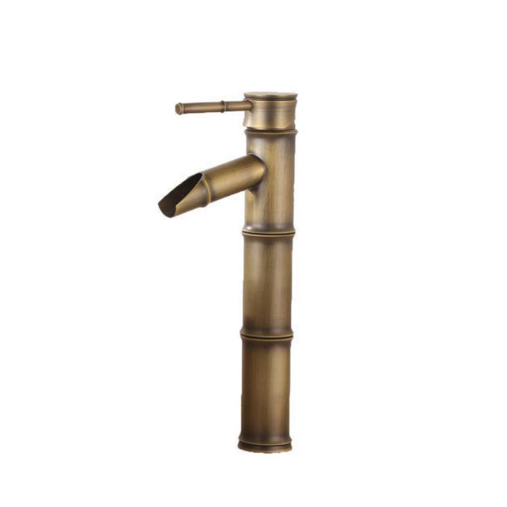 Circular Farmhouse Vessel Faucet Brass Lever Handle Bathroom Faucet