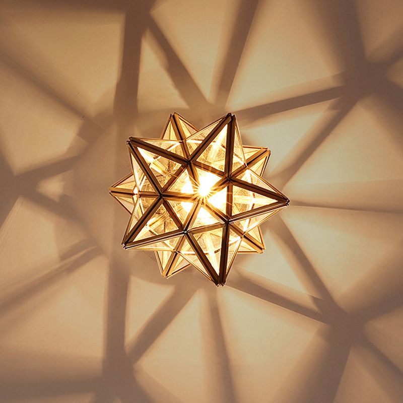 Star Shape Flush Mount Light Fixtures 1 Light Flush Mount Ceiling Light