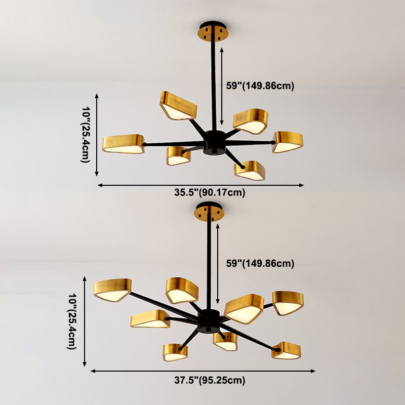 Lampadella in metallo lampadario della sala da pranzo postmoderno