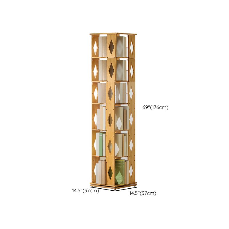 Modern Open Back Vertical Bookshelf Engineered Wood Bookcase for Study Room