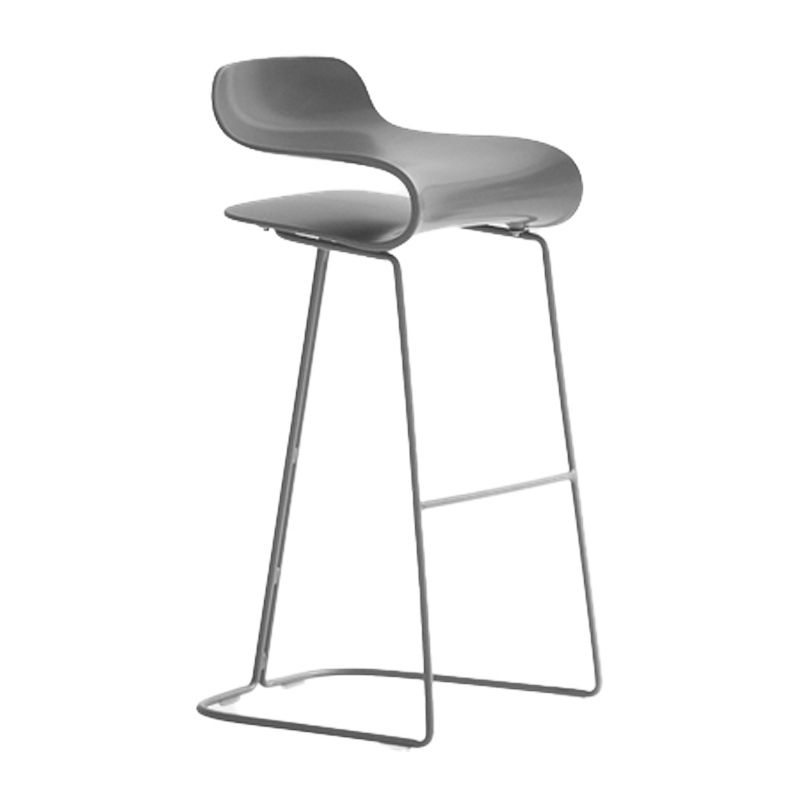 Modern Style Bar-stool Plastic Bar Stool with Metal Legs for Home