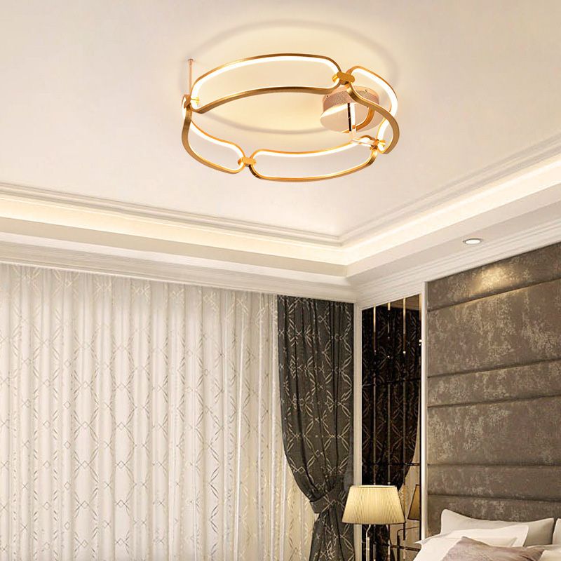 Luz de techo de montaje de montura circular de metal moderno para sala de estar para sala de estar