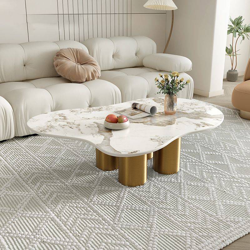 Abstract Coffee Table Contemporary Geometric Slate Coffee Cocktail Table