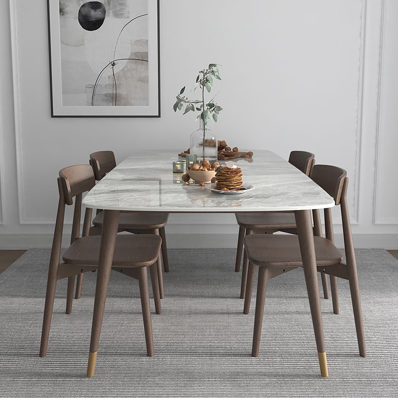 Sintered Stone Home Dining Table Modern Dining Room Table with 4 Legs
