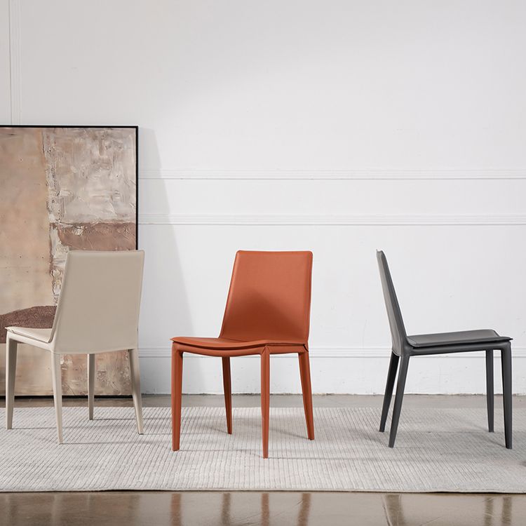 Dining Room Armless Dining Chair Faux Leather Home Parsons Chair