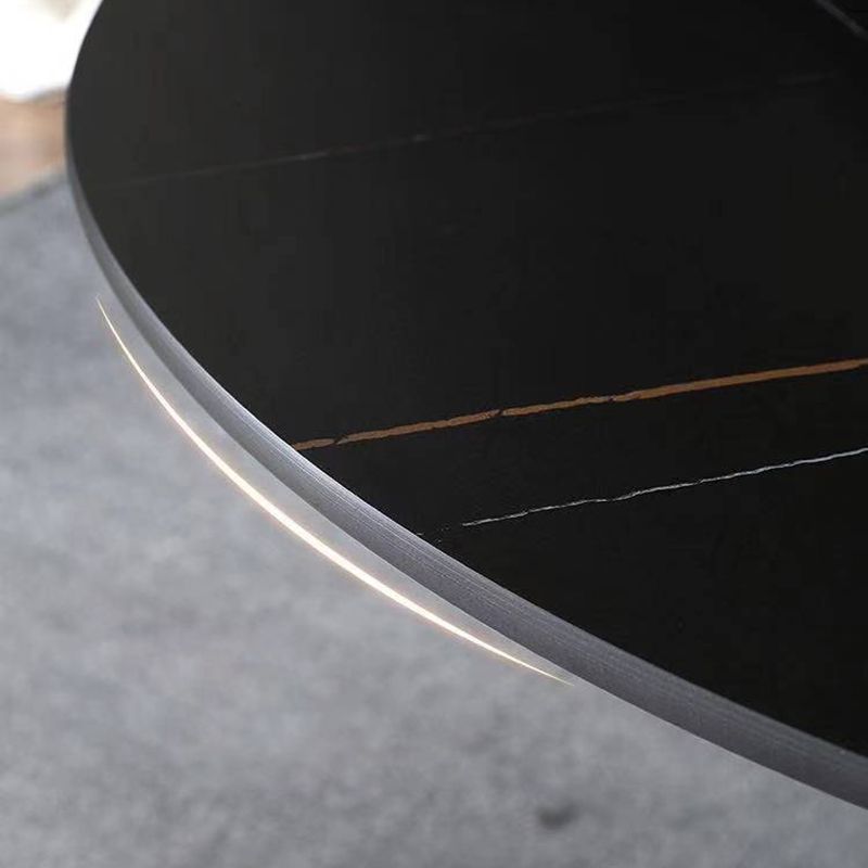 Runde zweifarbige Esstisch Sintered Stone Tisch Luxus mit Tulpbasis