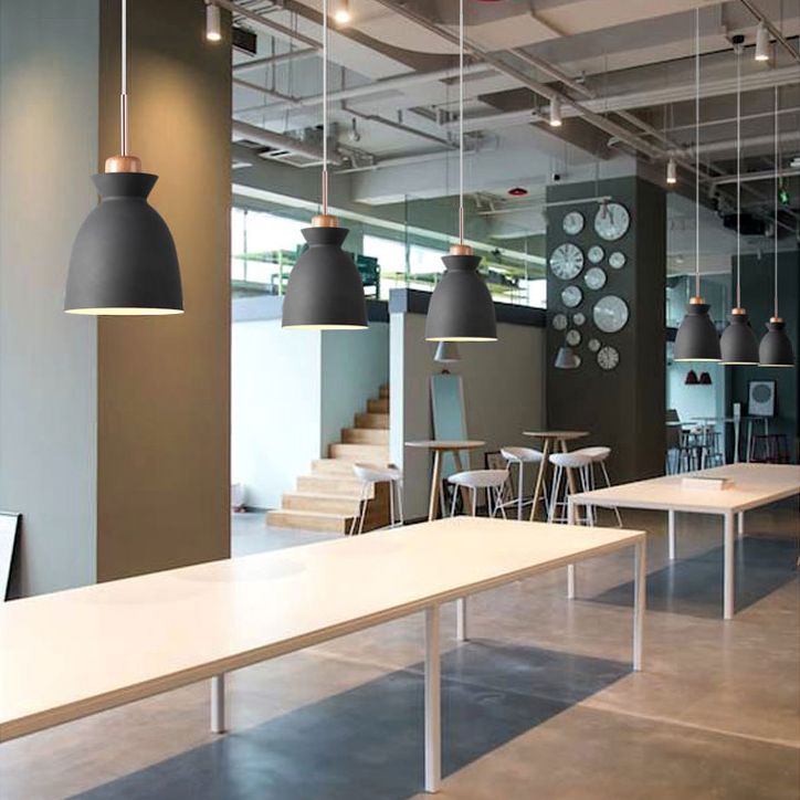 Aluminum Macaroon Hanging Light Contemporary Style Mini Suspension Lighting Fixture for Bedroom Kitchen