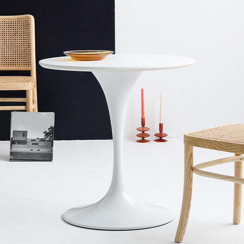 Living Room Round Top Dining Table Contemporary Dining Table with Metal Base