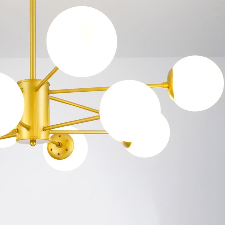 Contemporary Hanging Light Fixtures Spherical Iron Ceiling Light for Living Room