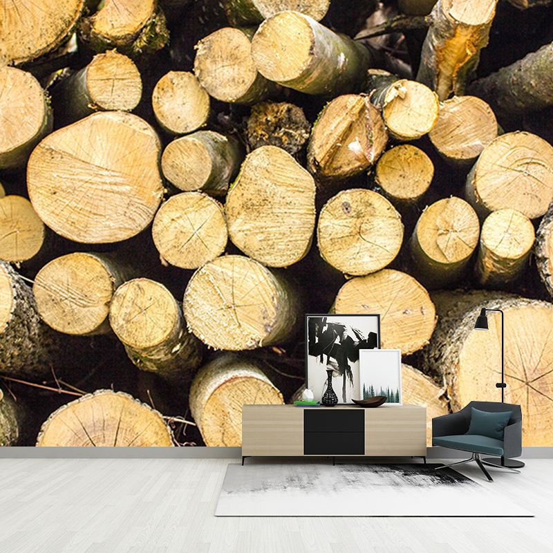 Wood 3D Industrial Style Wood Texture Mural Mildew Resistant Wall Decor