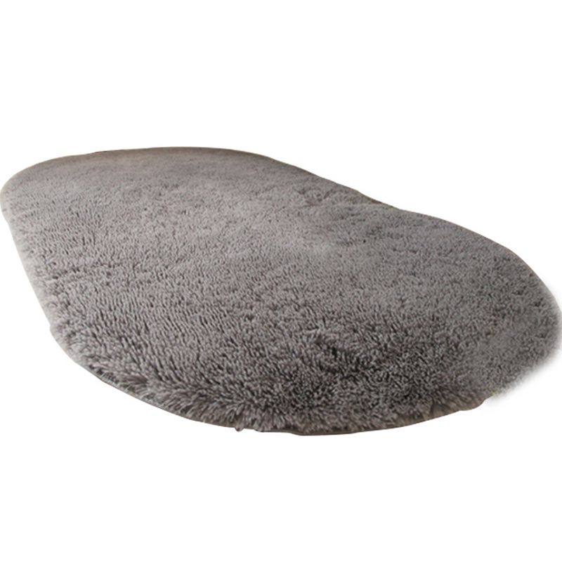 Minimalistischer Schlafzimmerteppich, mehrfarbig, einfarbig, zotteliger, schmutzabweisender, maschinenwaschbarer, rutschfester Teppich