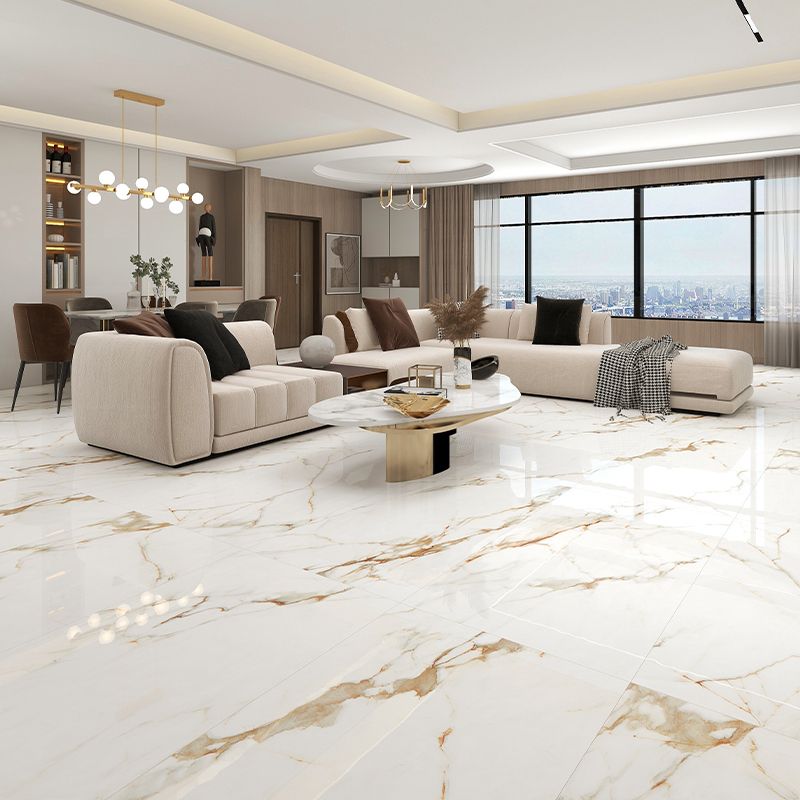 Modern Floor and Wall Tile Rectangular Gold Singular Tile for Living Room