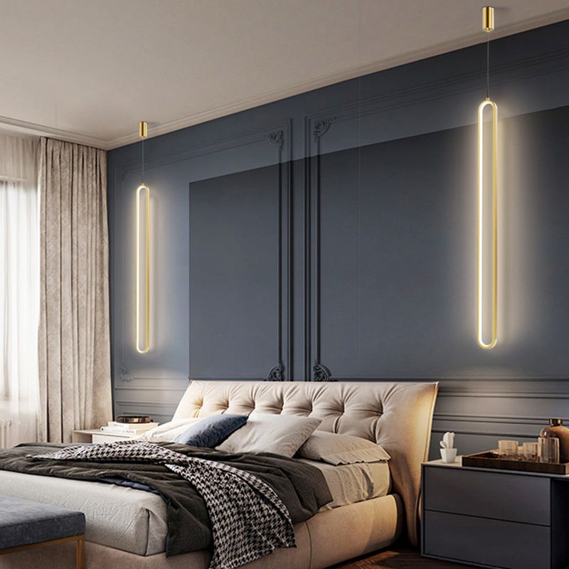 1-Light Wrought Iron Lighting Fixture Minimalism Pendant Light Kit for Bedroom