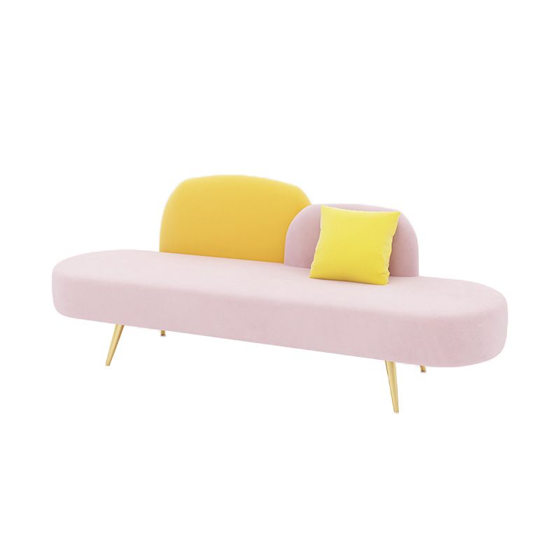 Modern Armless Sofa 30.70" Wide Velvet  Standard Sofa for Living Room
