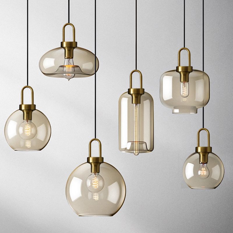 Einfachheit Anhänger Beleuchtungsbehandlung klare Glasdecke Anhänger Licht