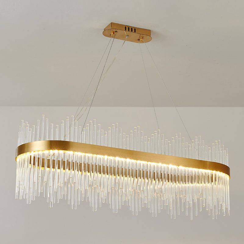 Modern Pendant Chandelier Linear Island Lighting Pendant Light Modern Chandelier in Gold