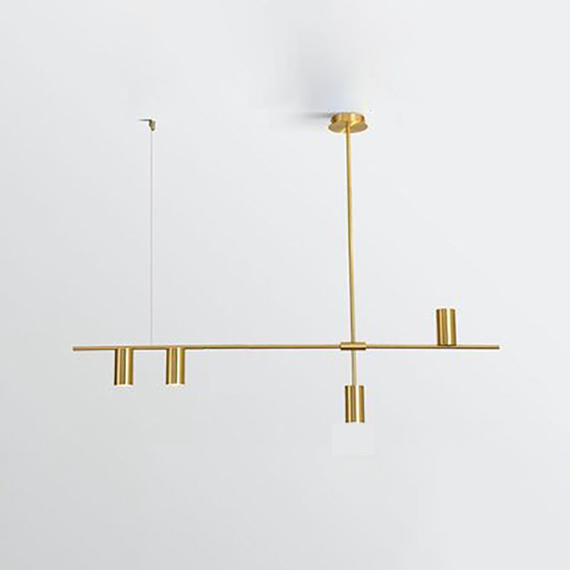 Lámpara de comedor de mesa de comedor simple nórdica lámpara colgante de comedor en oro